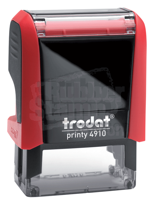 Trodat 4911 - 3 Lines of Text or Artwork - Custom Rubber Self-Inking Stamp  