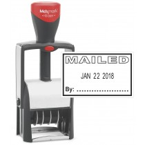 Heavy Duty Date Stamp with "MAILED" Self Inking Stamp - BLACK Ink