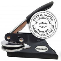 Notary Seal Embosser for Arizona State - Includes Gold Burst Seal Labels (42 count)
