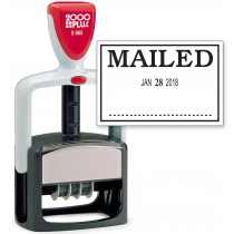 2000 PLUS Heavy Duty Style 2-Color Date Stamp with MAILED self inking stamp - BLACK Ink