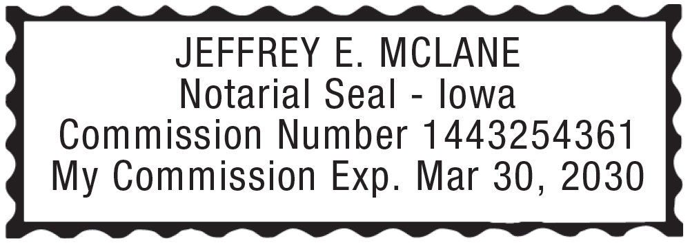 Notary Stamp for Iowa State